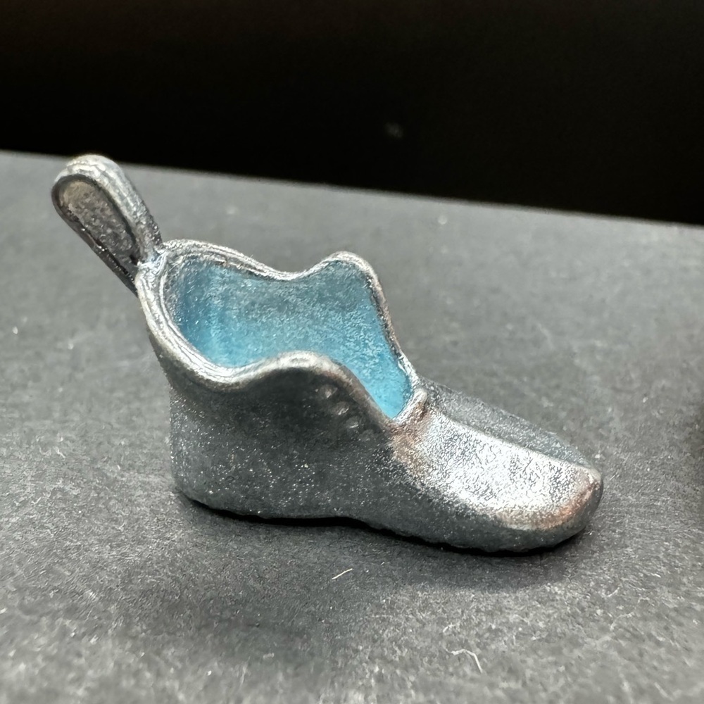 Miniature Monopoly Metallic Silver Shoe
